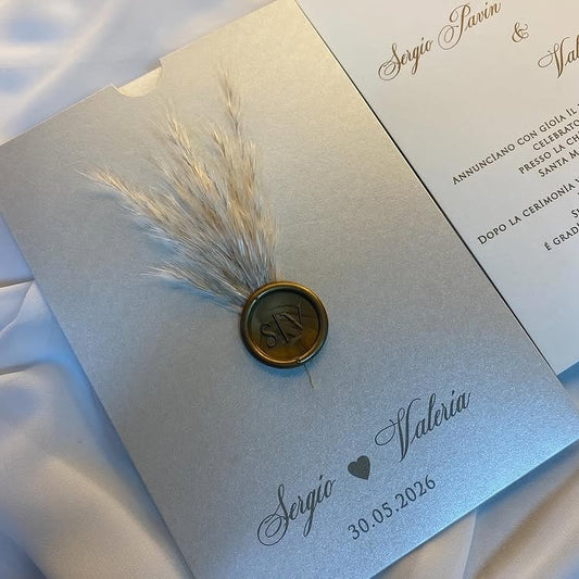 Golden Wheat Seal Luxe Invitation