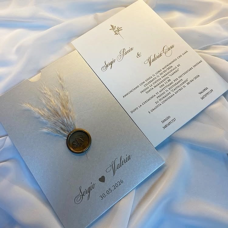 Golden Wheat Seal Luxe Invitation