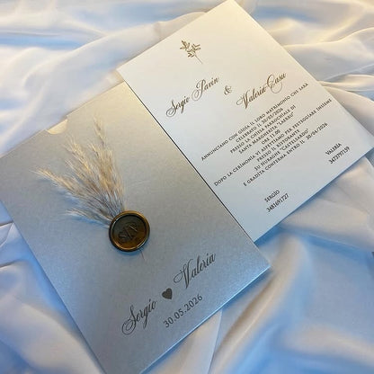 Golden Wheat Seal Luxe Invitation